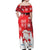 Canada Christmas Off Shoulder Maxi Dress Santa Play Hockey - Winter Forest - Wonder Print Shop