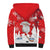 Canada Christmas Sherpa Hoodie Santa Play Hockey - Winter Forest