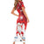 Canada Christmas Short Sleeve Bodycon Dress Santa Play Hockey - Winter Forest