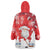 Canada Christmas Wearable Blanket Hoodie Santa Play Hockey - Winter Forest