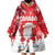 Canada Christmas Wearable Blanket Hoodie Santa Play Hockey - Winter Forest