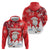 Canada Christmas Zip Hoodie Santa Play Hockey - Winter Forest