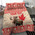 Personalized Canada Moose Bedding Set Maple Leaf Christmas Lightning Art