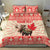 Personalized Canada Moose Bedding Set Maple Leaf Christmas Lightning Art