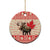 Personalized Canada Moose Ceramic Ornament Maple Leaf Christmas Lightning Art - Wonder Print Shop