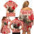 Personalized Canada Moose Family Matching Off Shoulder Short Dress and Hawaiian Shirt Maple Leaf Christmas Lightning Art - Wonder Print Shop