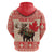 Personalized Canada Moose Hoodie Maple Leaf Christmas Lightning Art - Wonder Print Shop