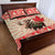 Personalized Canada Moose Quilt Bed Set Maple Leaf Christmas Lightning Art