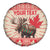 Personalized Canada Moose Spare Tire Cover Maple Leaf Christmas Lightning Art - Wonder Print Shop