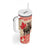 Personalized Canada Moose Tumbler With Handle Maple Leaf Christmas Lightning Art