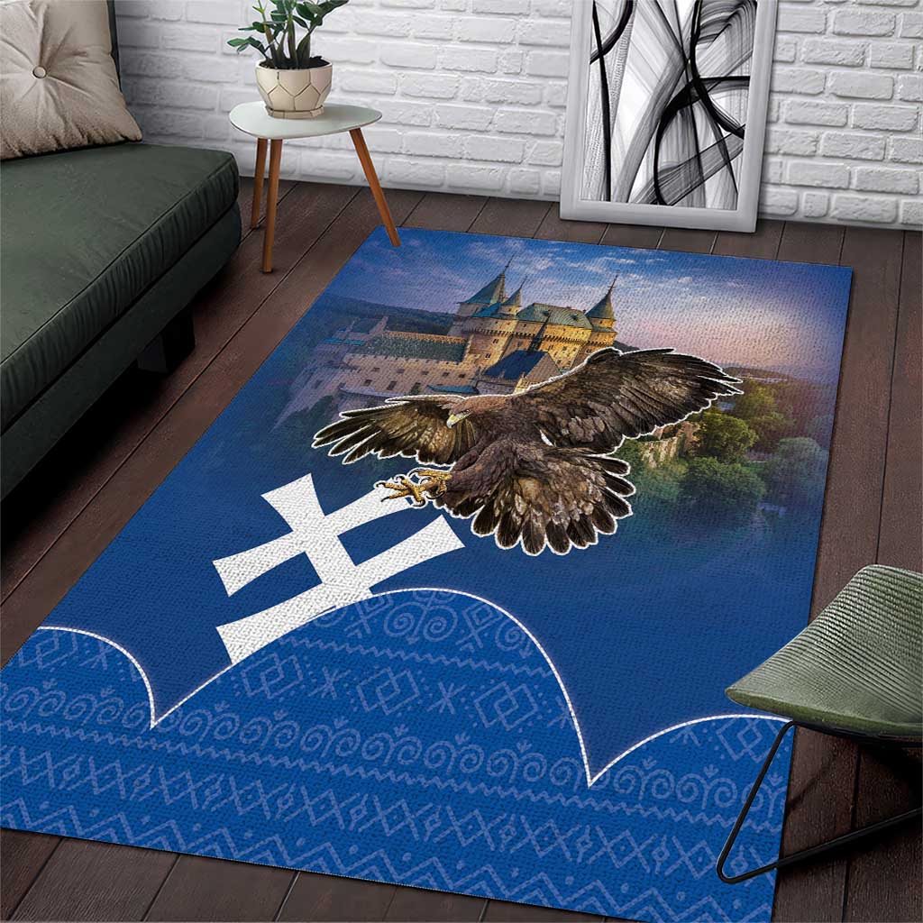 Slovakia Bojnice Castle Area Rug Golden Eagle With Slovak Pattern