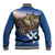 Slovakia Bojnice Castle Baseball Jacket Golden Eagle With Slovak Pattern - Wonder Print Shop