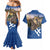 Slovakia Bojnice Castle Couples Matching Mermaid Dress and Hawaiian Shirt Golden Eagle With Slovak Pattern - Wonder Print Shop