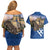 Slovakia Bojnice Castle Couples Matching Off Shoulder Short Dress and Hawaiian Shirt Golden Eagle With Slovak Pattern - Wonder Print Shop