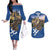 Slovakia Bojnice Castle Couples Matching Off The Shoulder Long Sleeve Dress and Hawaiian Shirt Golden Eagle With Slovak Pattern - Wonder Print Shop