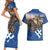 Slovakia Bojnice Castle Couples Matching Short Sleeve Bodycon Dress and Hawaiian Shirt Golden Eagle With Slovak Pattern - Wonder Print Shop