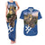 Slovakia Bojnice Castle Couples Matching Tank Maxi Dress and Hawaiian Shirt Golden Eagle With Slovak Pattern - Wonder Print Shop