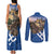 Slovakia Bojnice Castle Couples Matching Tank Maxi Dress and Long Sleeve Button Shirt Golden Eagle With Slovak Pattern - Wonder Print Shop