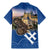 Slovakia Bojnice Castle Family Matching Mermaid Dress and Hawaiian Shirt Golden Eagle With Slovak Pattern - Wonder Print Shop