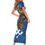 Slovakia Bojnice Castle Family Matching Short Sleeve Bodycon Dress and Hawaiian Shirt Golden Eagle With Slovak Pattern - Wonder Print Shop