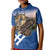 Slovakia Bojnice Castle Kid Polo Shirt Golden Eagle With Slovak Pattern - Wonder Print Shop