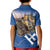 Slovakia Bojnice Castle Kid Polo Shirt Golden Eagle With Slovak Pattern - Wonder Print Shop