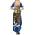 Slovakia Bojnice Castle Summer Maxi Dress Golden Eagle With Slovak Pattern - Wonder Print Shop