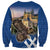 Slovakia Bojnice Castle Sweatshirt Golden Eagle With Slovak Pattern - Wonder Print Shop