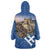 Slovakia Bojnice Castle Wearable Blanket Hoodie Golden Eagle With Slovak Pattern