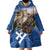 Slovakia Bojnice Castle Wearable Blanket Hoodie Golden Eagle With Slovak Pattern