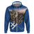 Slovakia Bojnice Castle Zip Hoodie Golden Eagle With Slovak Pattern - Wonder Print Shop