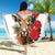 Slovakia Restoration Day 1993 Beach Blanket Tatra Chamois With Red Rose - Wonder Print Shop