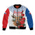 Slovakia Restoration Day 1993 Bomber Jacket Tatra Chamois With Red Rose - Wonder Print Shop