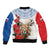 Slovakia Restoration Day 1993 Bomber Jacket Tatra Chamois With Red Rose - Wonder Print Shop