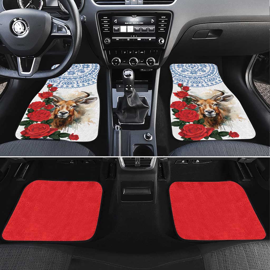 Slovakia Restoration Day 1993 Car Mats Tatra Chamois With Red Rose - Wonder Print Shop