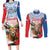 Slovakia Restoration Day 1993 Couples Matching Long Sleeve Bodycon Dress and Long Sleeve Button Shirt Tatra Chamois With Red Rose - Wonder Print Shop