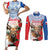 Slovakia Restoration Day 1993 Couples Matching Short Sleeve Bodycon Dress and Long Sleeve Button Shirt Tatra Chamois With Red Rose - Wonder Print Shop