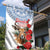 Slovakia Restoration Day 1993 Garden Flag Tatra Chamois With Red Rose - Wonder Print Shop