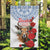 Slovakia Restoration Day 1993 Garden Flag Tatra Chamois With Red Rose - Wonder Print Shop