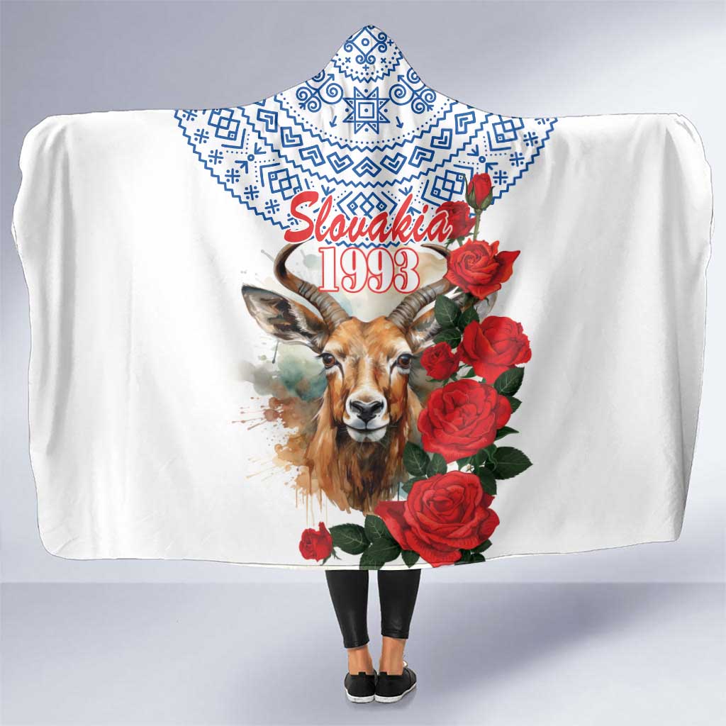 Slovakia Restoration Day 1993 Hooded Blanket Tatra Chamois With Red Rose