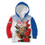 Slovakia Restoration Day 1993 Kid Hoodie Tatra Chamois With Red Rose - Wonder Print Shop