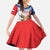 Slovakia Restoration Day 1993 Kid Short Sleeve Dress Tatra Chamois With Red Rose - Wonder Print Shop