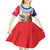 Slovakia Restoration Day 1993 Kid Short Sleeve Dress Tatra Chamois With Red Rose - Wonder Print Shop