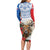 Slovakia Restoration Day 1993 Long Sleeve Bodycon Dress Tatra Chamois With Red Rose - Wonder Print Shop