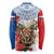 Slovakia Restoration Day 1993 Long Sleeve Shirt Tatra Chamois With Red Rose - Wonder Print Shop