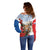 Slovakia Restoration Day 1993 Off Shoulder Sweater Tatra Chamois With Red Rose - Wonder Print Shop