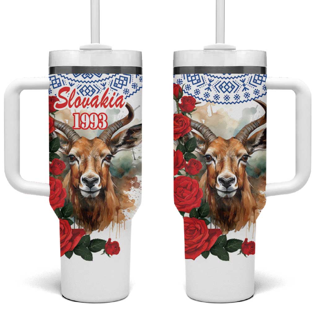 Slovakia Restoration Day 1993 Tumbler With Handle Tatra Chamois With Red Rose - Wonder Print Shop