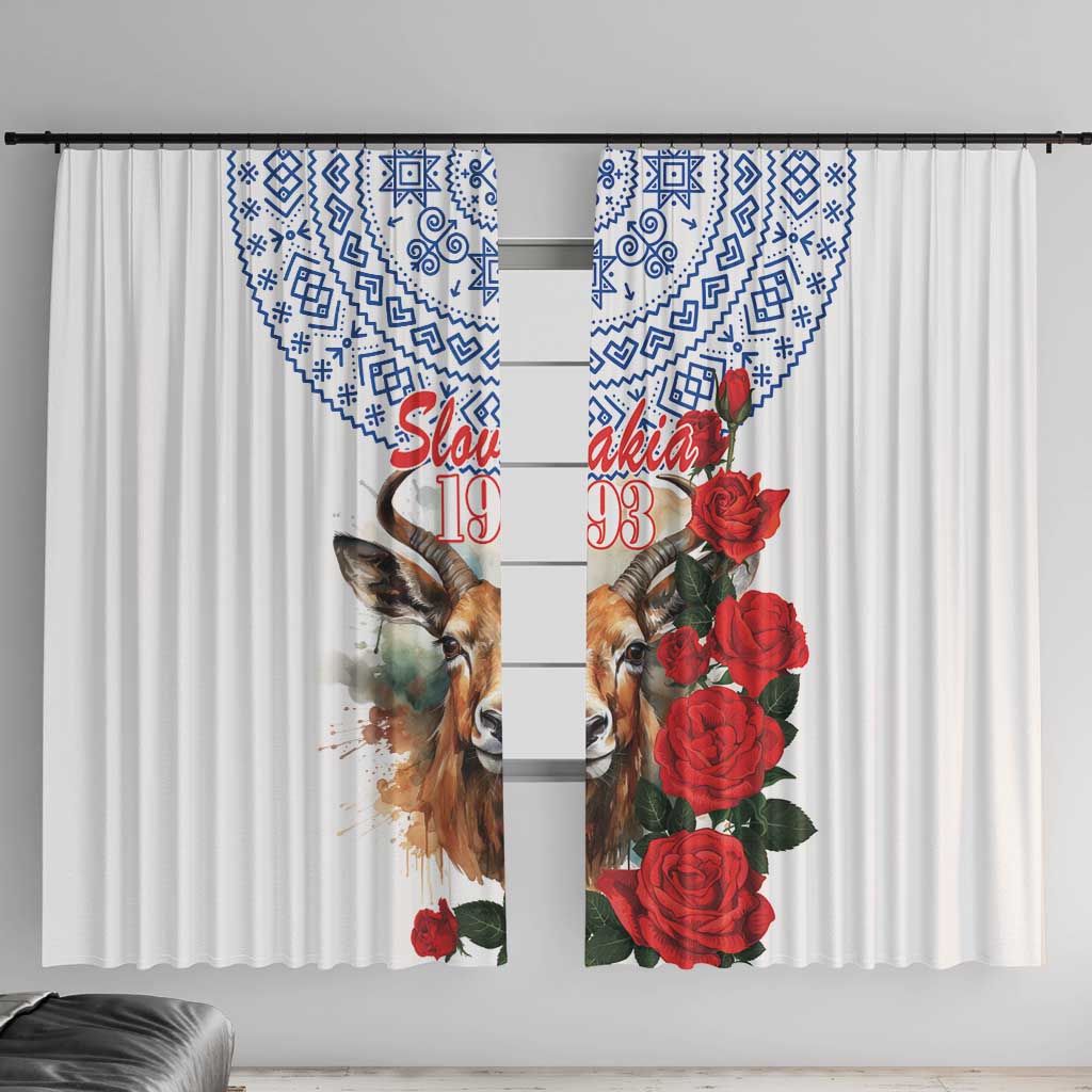 Slovakia Restoration Day 1993 Window Curtain Tatra Chamois With Red Rose - Wonder Print Shop