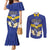 Personalized Bosnia and Herzegovina Independence Day Couples Matching Mermaid Dress and Long Sleeve Button Shirt Golden Eagle With Lilium Bosniacum