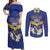 Personalized Bosnia and Herzegovina Independence Day Couples Matching Off Shoulder Maxi Dress and Long Sleeve Button Shirt Golden Eagle With Lilium Bosniacum